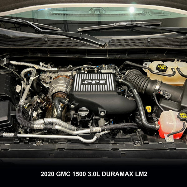 Pacific Engineering PPE Intercooler Kit - Air to Water - GM 3.0L Duramax 2020-2026 LM2 LZ0 - Black Brushed Fins 115030010