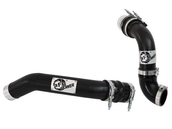 aFe Power Ford Diesel Trucks 11-16 V8-6.7L td BladeRunner 3 In Aluminum Hot and Cold Charge Pipe Kit Black | 46-20144-B