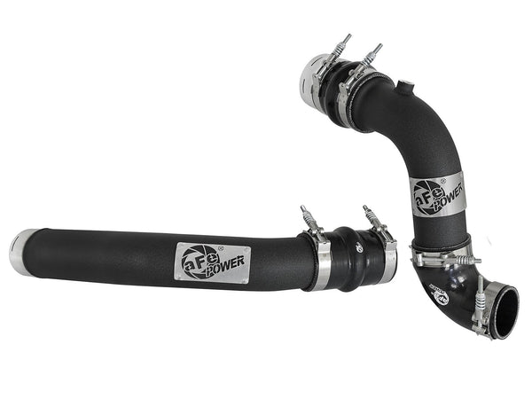 aFe Power Ford Diesel Trucks 17-22 V8-6.7L td BladeRunner 3 In Aluminum Hot and Cold Charge Pipe Kit Black | 46-20314-B