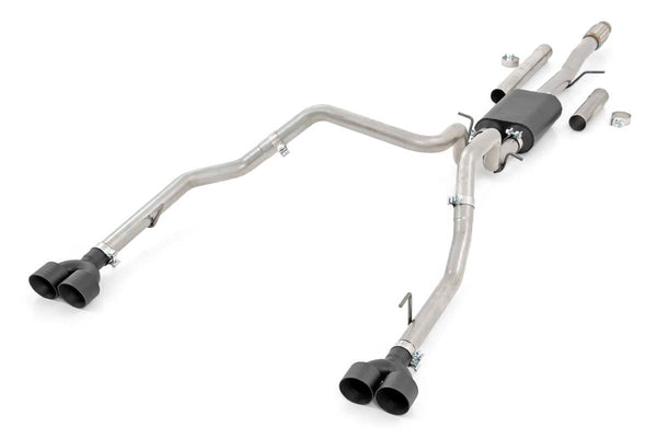 Rough Country Performance Exhuast Stainless Crew Dbl RR Exit Chevy GMC Sierra Silverado 1500 (19-26) 96011