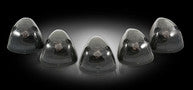 Recon Lighting Dodge 94-98 RAM 5-Piece Set Smoked Cab Roof Light Lens with Amber 194 Bulbs - Complete Kit With Wiring and Hardware 264141BK