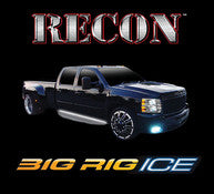 Recon Lighting 62Inch BIG RIG ICE LED Running Light Kit in Amber w White LED Courtesy Light - 2 Piece Set Includes Left and Right Side Fits all Extended and Quad Cab Trucks 26414X