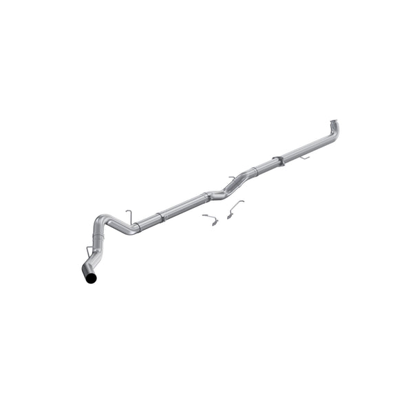 MBRP 2001 2004 Chevrolet GMC 2500 3500 EC CC 6.6L Duramax Aluminized Steel 4 Downpipe-Back Single Side Exit - No Muffler S6005PLM