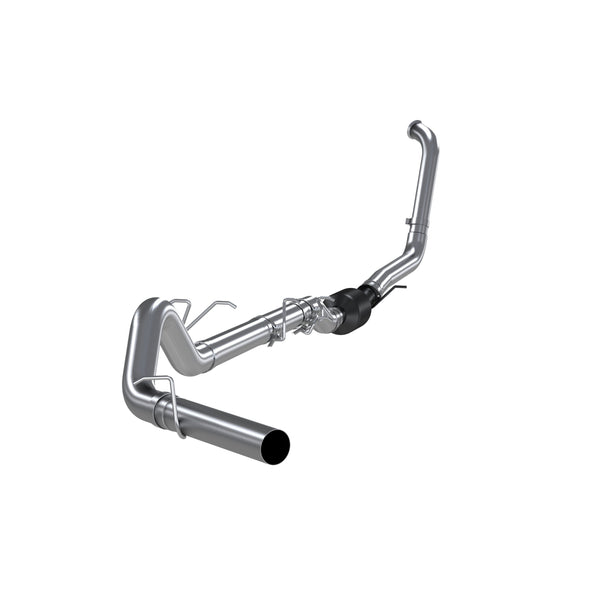 MBRP 2003 2007 Ford F-250 350 6.0L EC CC Aluminized Steel 4 Turbo Back Single Side Exit - No Muffler (Retains Factory Cat) S6212PLM