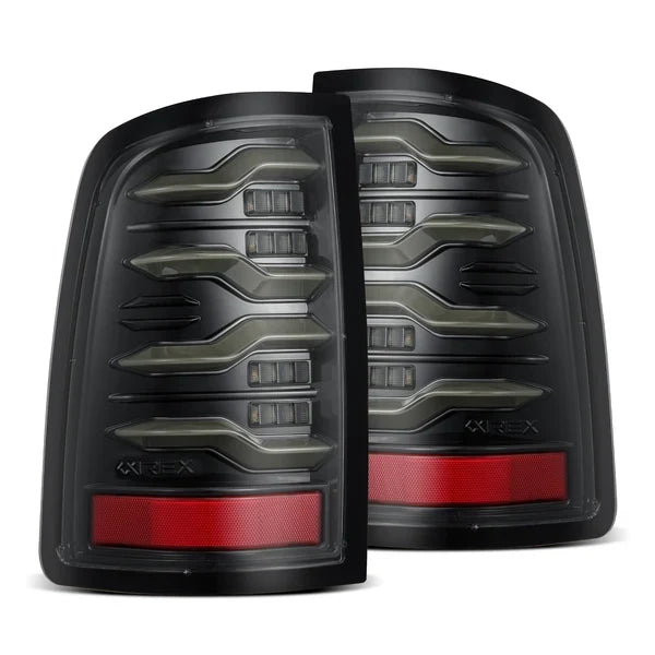 AlphaRex Alpha-Black LUXX-Series LED Tail Lights Fits 2009-18 Dodge Ram 640003