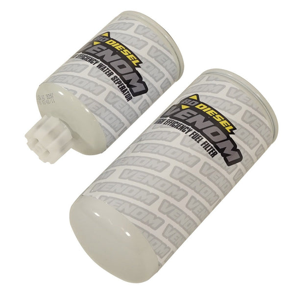 BD Diesel Venom Lift Pump Replacement Filter Dual-Pack - Fuel  Water Separator 1050341