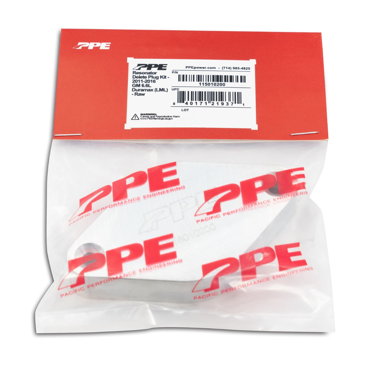 Pacific Engineering PPE Resonator Delete - GM 6.6L Duramax 2011-2016 LML - Black 115010220