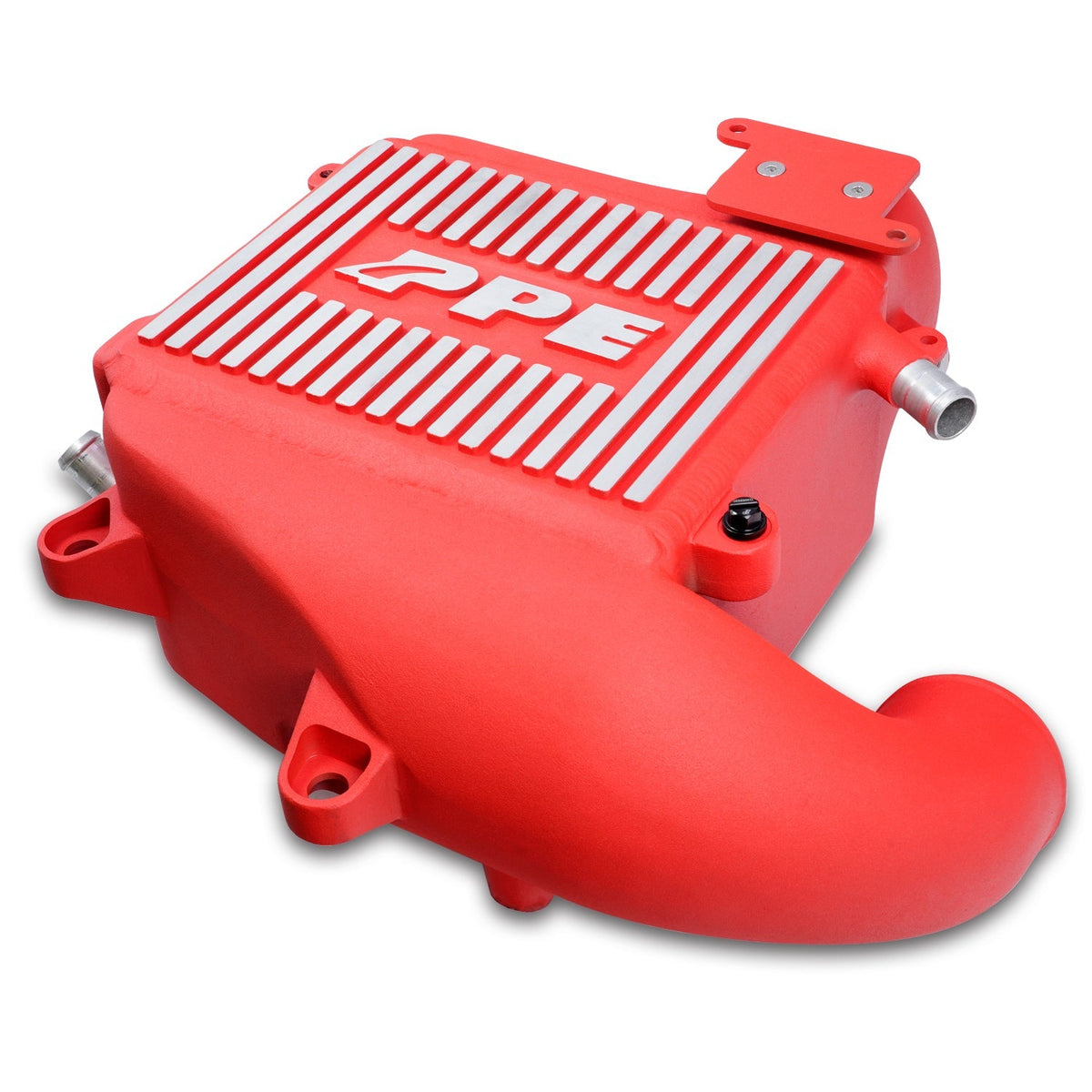 Pacific Engineering PPE Power Intercooler Kit - Air to Water - GM 3.0L Duramax 2020-2026 LM2 LZ0 - Red  Brushed Fins 115030012