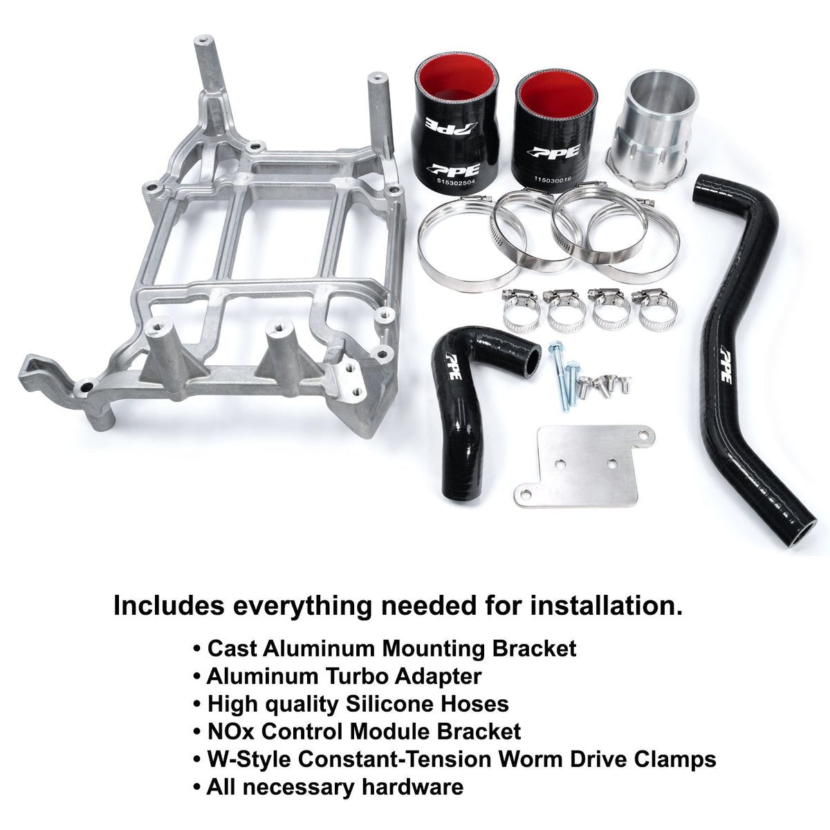 Pacific Engineering PPE Power Intercooler Kit - Air to Water - GM 3.0L Duramax 2020-2026 LM2 LZ0 - Red  Brushed Fins 115030012