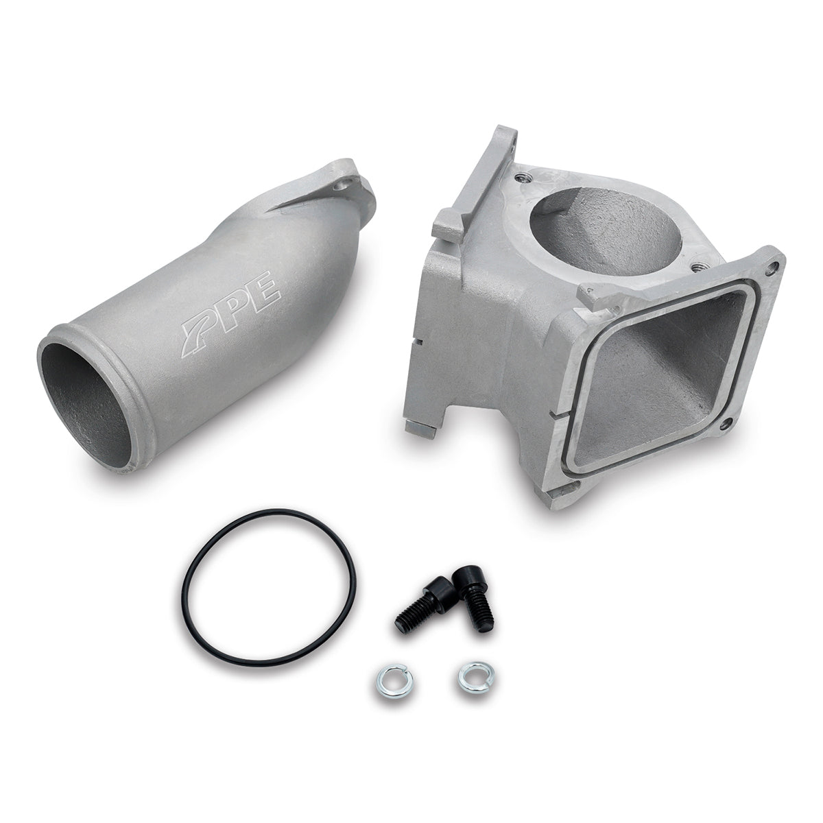 Pacific Engineering PPE Intake Bridge 3 2pc - Race 2006-2010 GM 6.6L Duramax - Raw 115053500