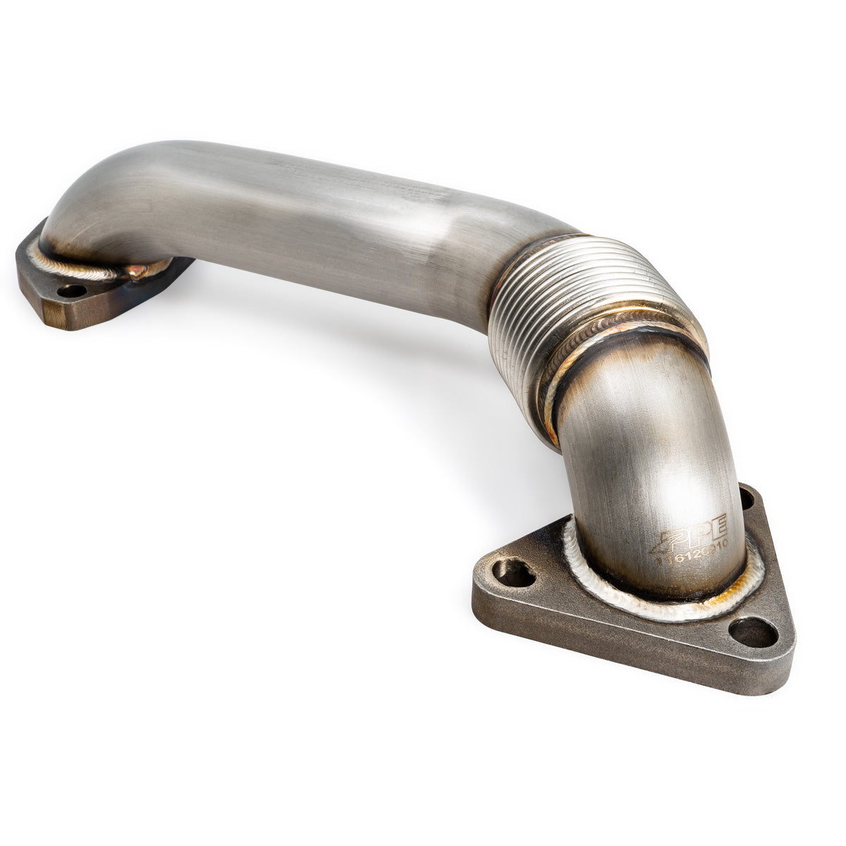 Pacific Engineering PPE Replacement Up-Pipe (Pass Side) - GM 6.6L Duramax 2001-2004 FED  2001 CA for OEM Exh Man 116120010