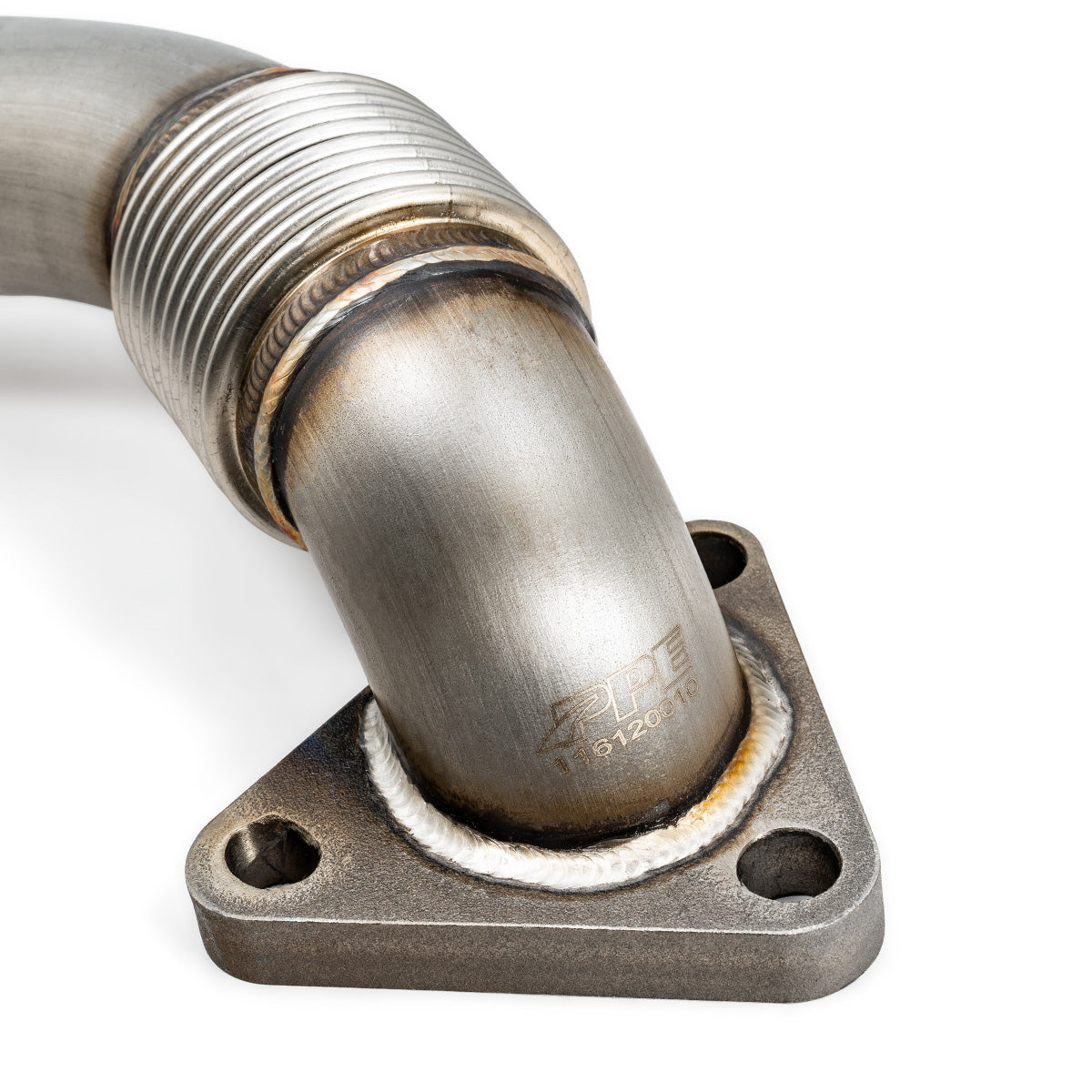 Pacific Engineering PPE Replacement Up-Pipe (Pass Side) - GM 6.6L Duramax 2001-2004 FED  2001 CA for OEM Exh Man 116120010