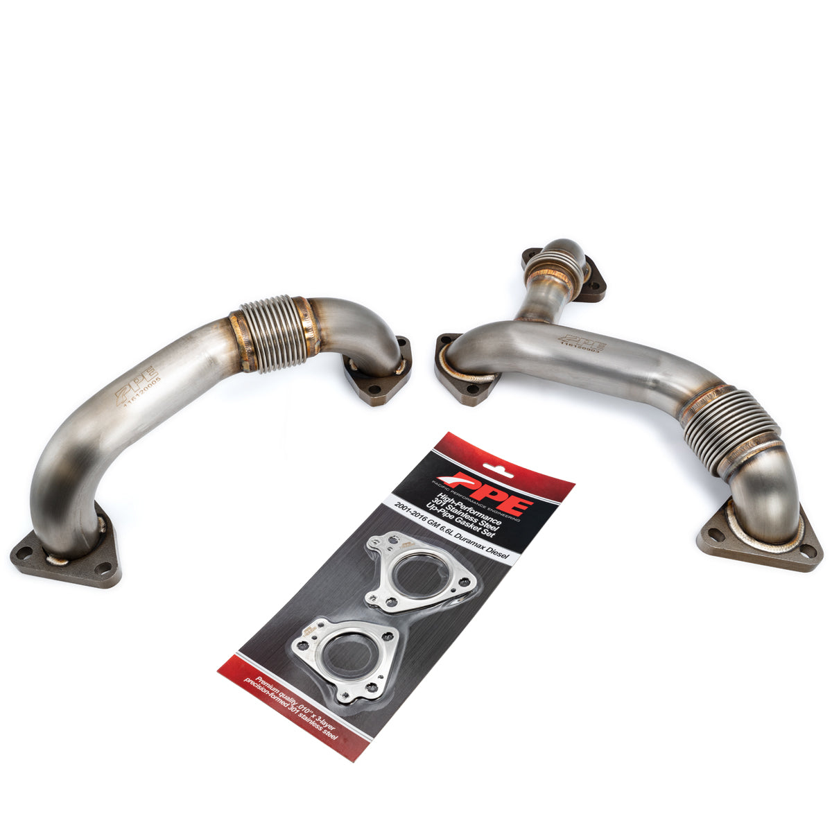 Pacific Engineering PPE Power Up-Pipe Set - GM 6.6L Duramax 2006-2007 LBZ w EGR (For OEM Exh Man) 116120607