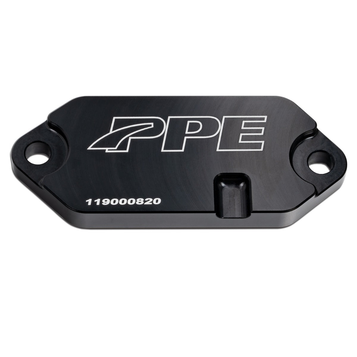 Pacific Engineering PPE Power Coolant Block-Off Plate Billet Aluminum - GM 6.6L Duramax 2001-2026 - Black 119000820