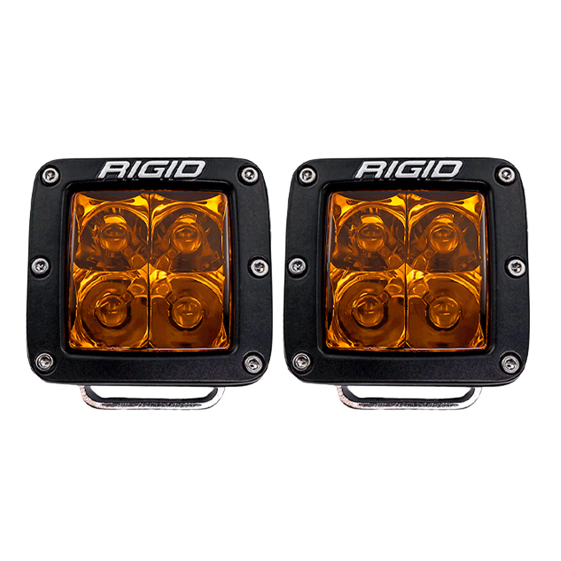 Rigid Industries D-Series Spot with Amber PRO Lens  Pair | 20252