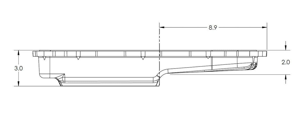 Pacific Engineering PPE Transmission Pan Shallow - 8HP70 EcoDiesel Jeep GC  V8 Gas Jeep GC - Raw 228053400