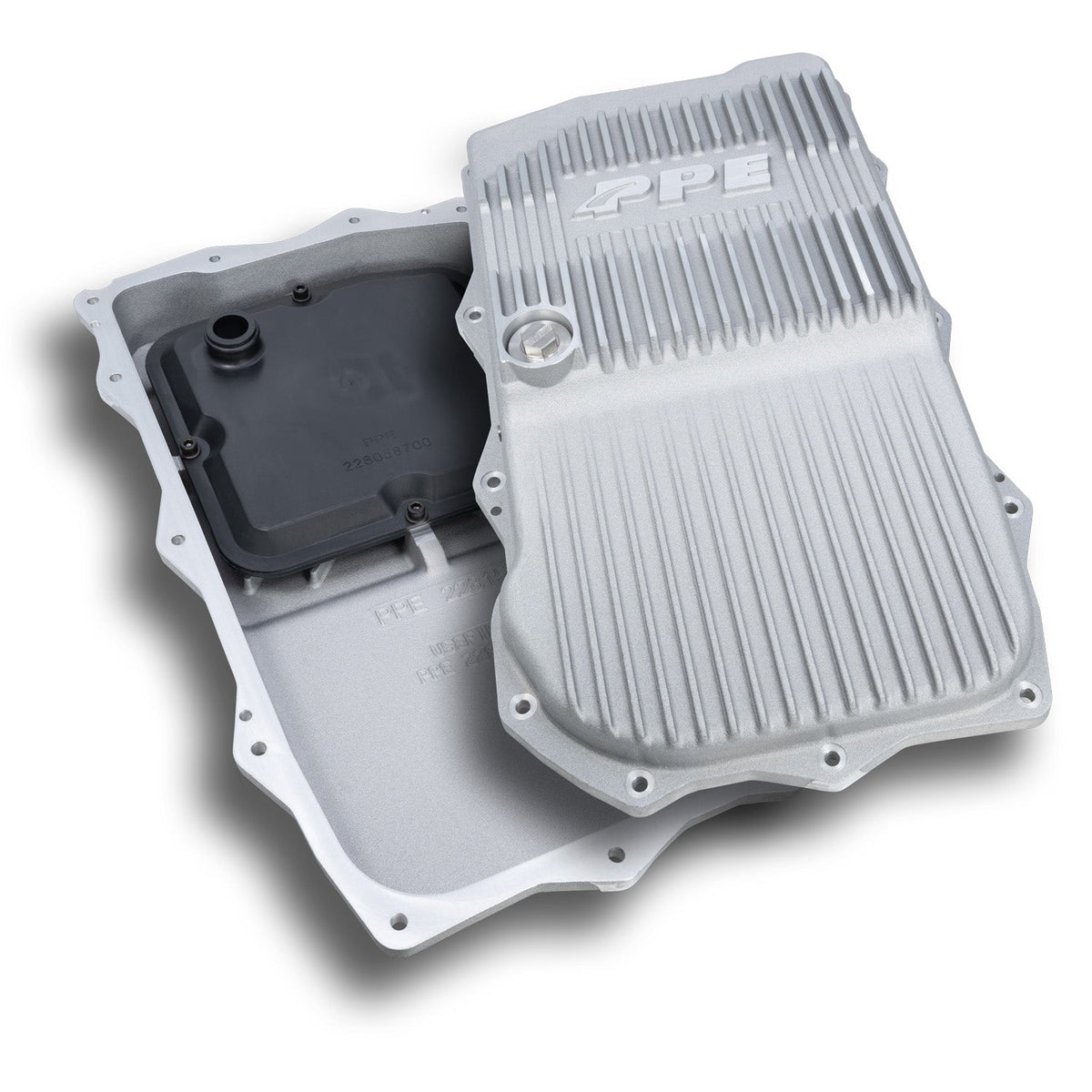 Pacific Engineering PPE Power 850RE Transmission Pan - Heavy-Duty Cast Aluminum - Jeep 3.6L Gas V6 JL JT Wrangler 2018-2026 - Raw 228153500
