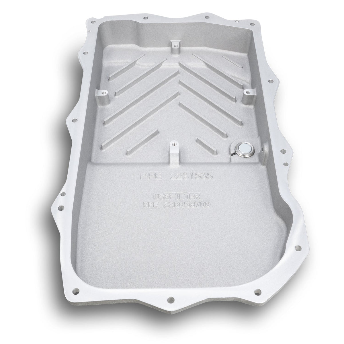 Pacific Engineering PPE Power 850RE Transmission Pan - Heavy-Duty Cast Aluminum - Jeep 3.6L Gas V6 JL JT Wrangler 2018-2026 - Raw 228153500