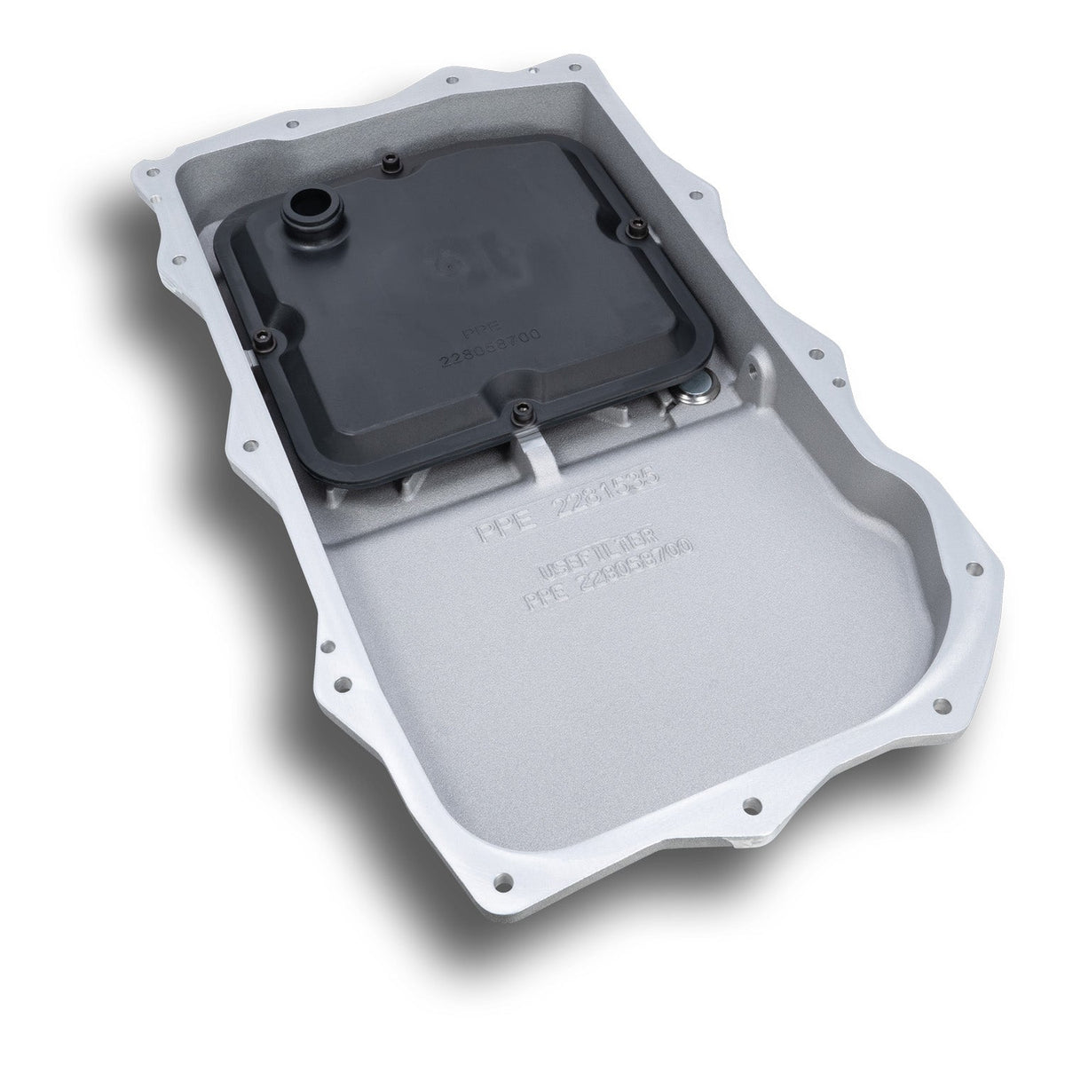 Pacific Engineering PPE Power 850RE Transmission Pan - Heavy-Duty Cast Aluminum - Jeep 3.6L Gas V6 JL JT Wrangler 2018-2026 - Raw 228153500