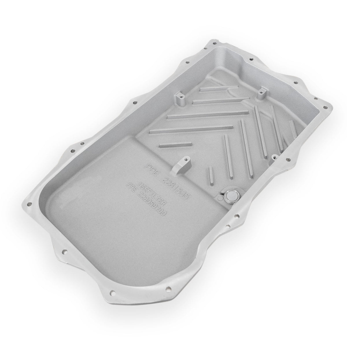 Pacific Engineering PPE Power 850RE Transmission Pan - Heavy-Duty Cast Aluminum - Jeep 3.6L Gas V6 JL JT Wrangler 2018-2026 - Raw 228153500