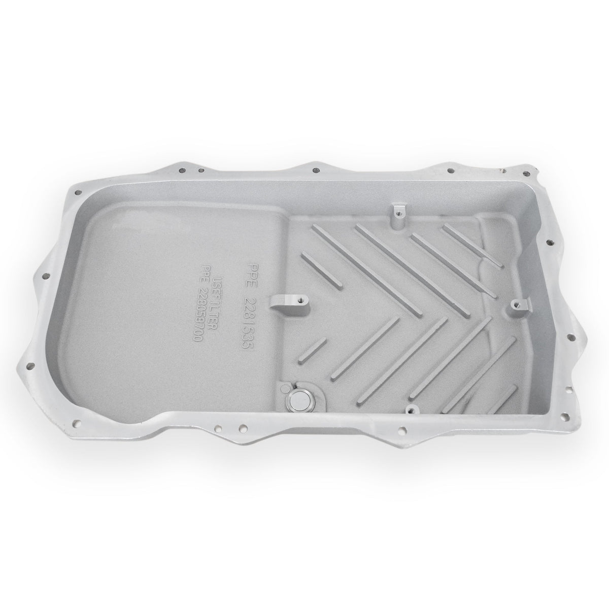 Pacific Engineering PPE Power 850RE Transmission Pan - Heavy-Duty Cast Aluminum - Jeep 3.6L Gas V6 JL JT Wrangler 2018-2026 - Raw 228153500