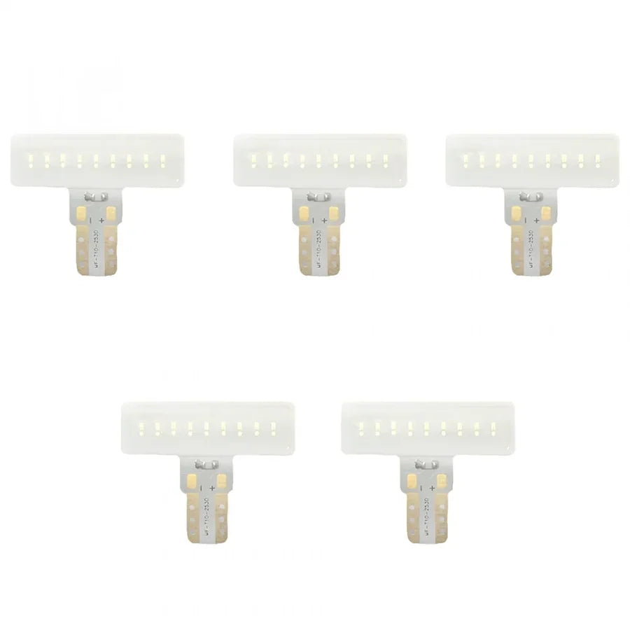 Recon Lighting 194 168 T-10 High-Power 3-Watt LED Bulbs 5pc KIT - AMBER Replaces Factory Ford SUPERDUTY 99-16 Cab Light Bulbs 6 LEDs on Each Bulb 264280AMX