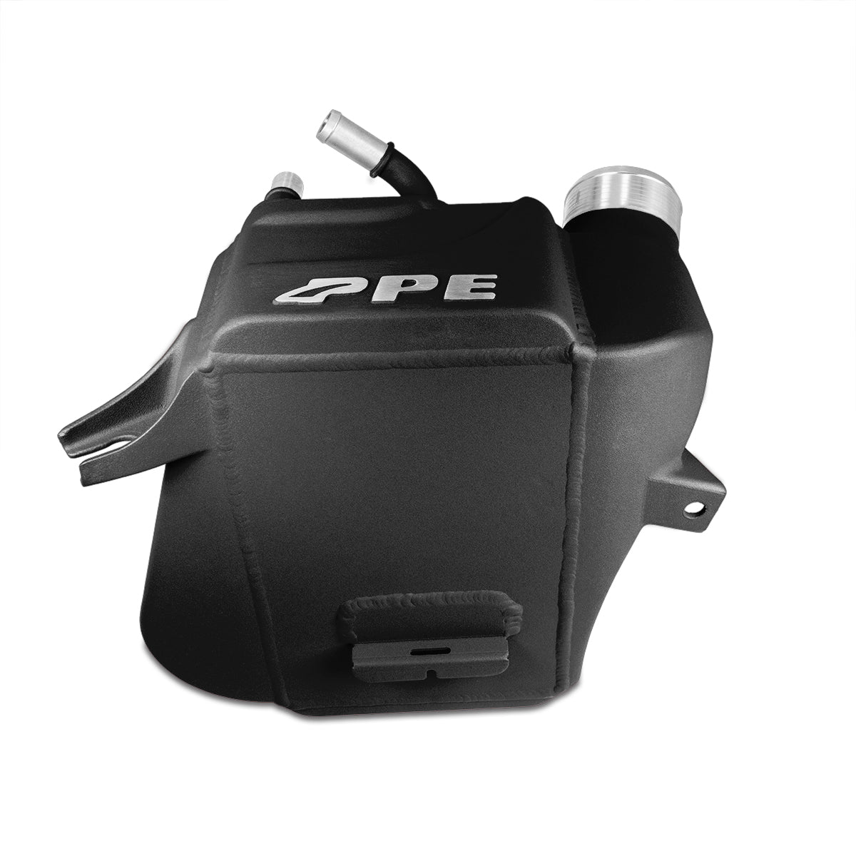 Pacific Engineering PPE Air to Water Intercooler Kit - Ford 6.7L Power Stroke 2011-2026 - Black I C - Polished Pipes 315045120