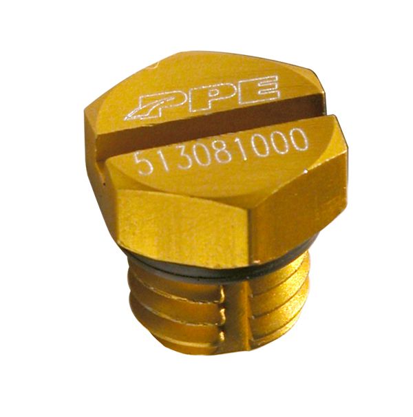 Pacific Engineering PPE Air Bleeder Screw - GM 2001-2016 6.6L Duramax - Yellow 513081000