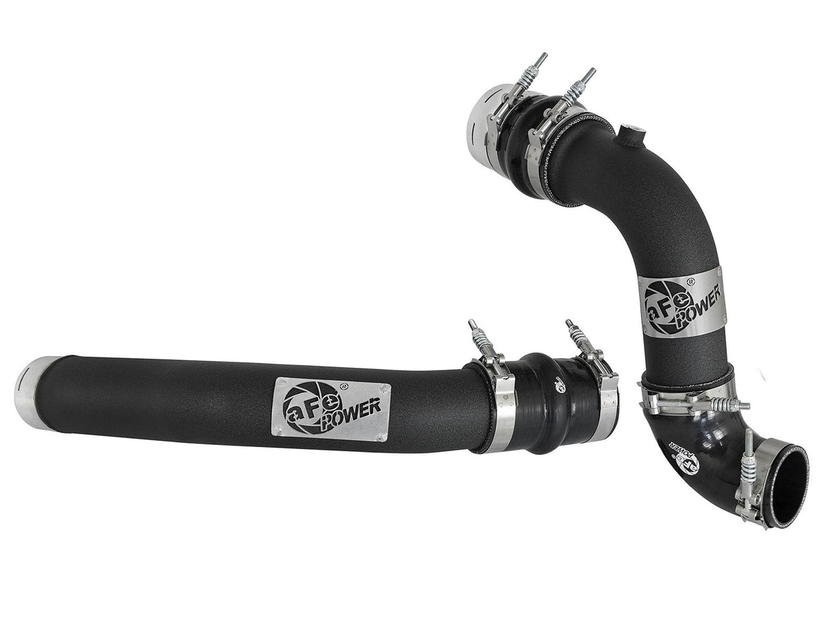aFe Power Ford Diesel Trucks 17-22 V8-6.7L td BladeRunner 3 In Aluminum Hot and Cold Charge Pipe Kit Black | 46-20314-B
