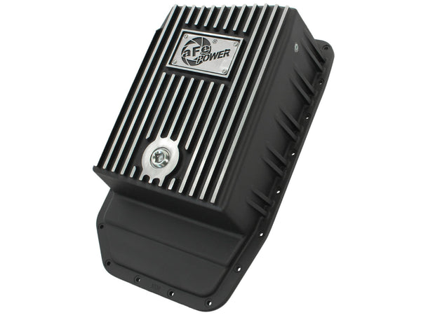 aFe Power Ford F-150 Trucks 09-20 6R80 Transmission Pro Series Transmission Pan Black w Machined Fins 46-70172