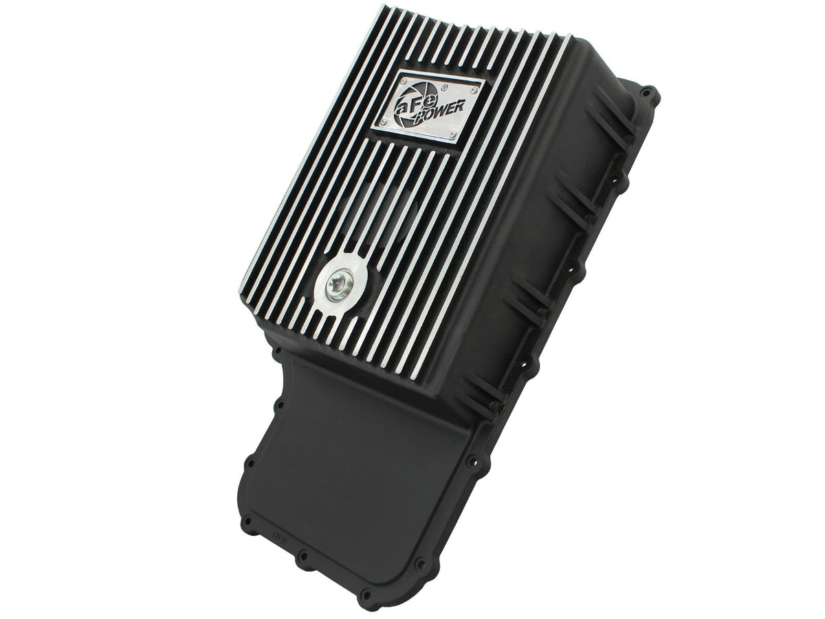 aFe Power Ford Super Duty Trucks 11-21 6R140 Transmission Pro Series Transmission Pan Black w Machined Fins 46-70182