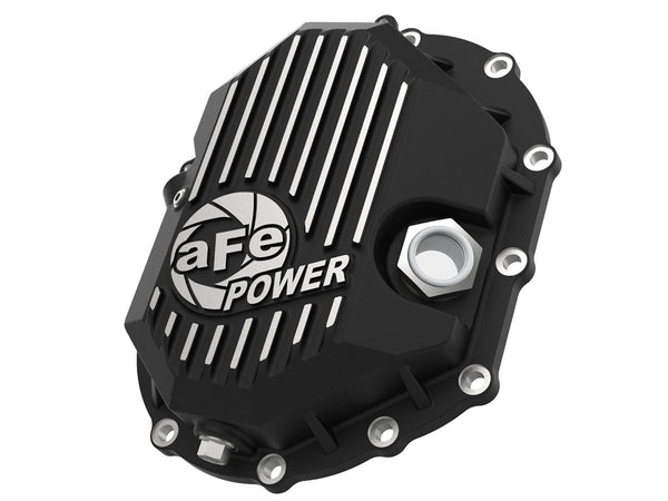 aFe Power GM 25003500 11-20 V8-6.0L6.6L AAM 9.25 Pro Series Front Differential Cover Black w Machined Fins 46-71050B