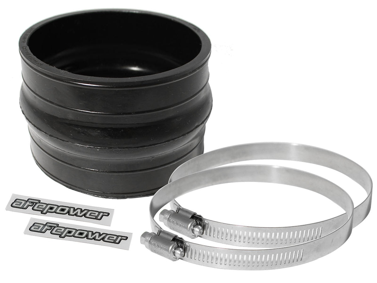 aFe Power 4-14 In ID x 3 In L Straight Coupler w Hump - Black Magnum Force Cold Air Intake System Replacement Coupling Kit | 59-00001
