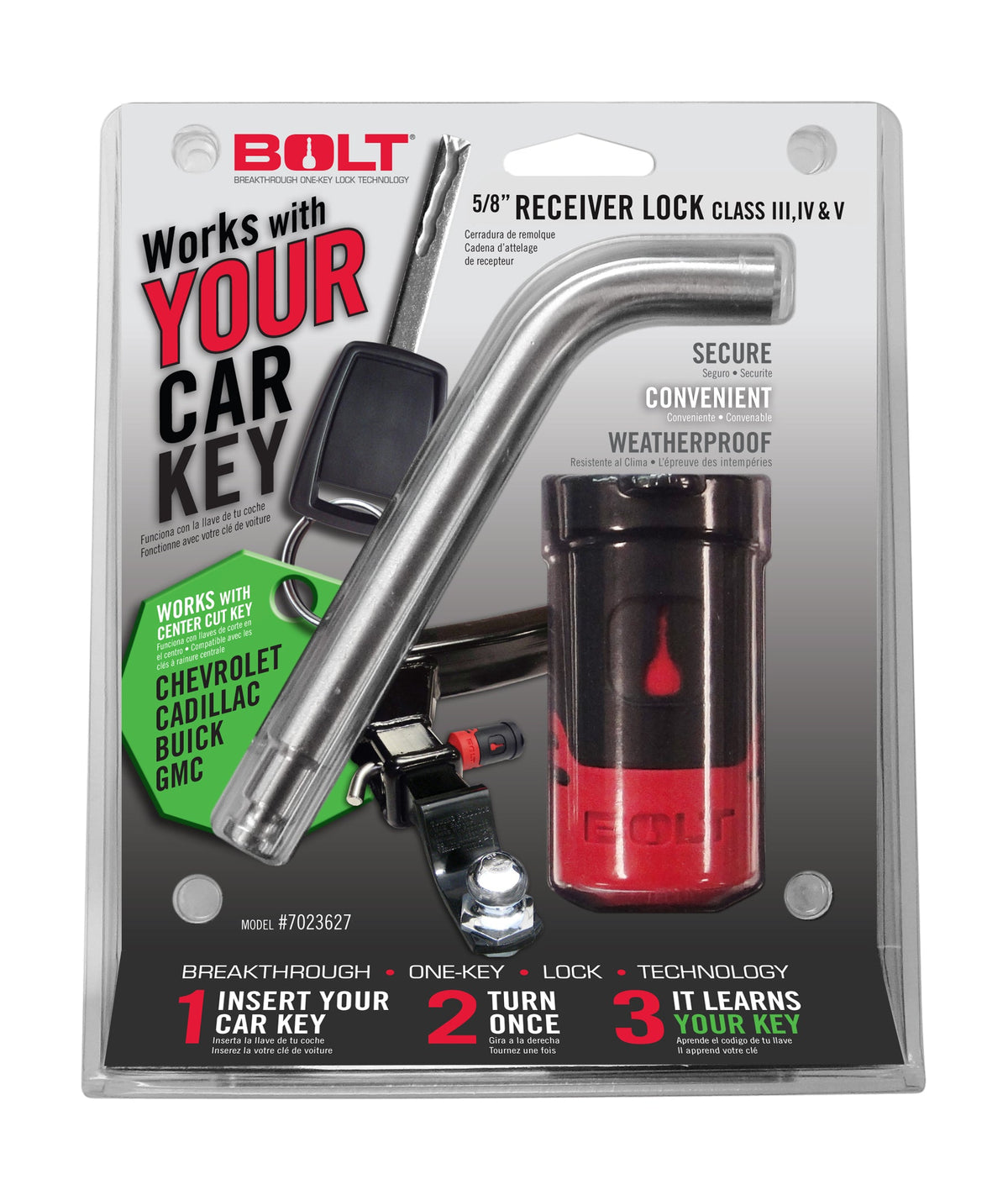 Bolt 5 8 RECEIVER LOCK GM CENTER CUT 7023582