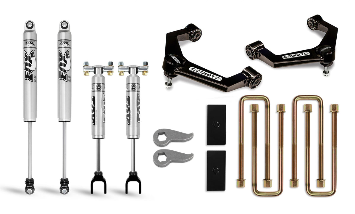 Cognito Motorsports Cognito 3-Inch Performance Leveling Lift Kit With Fox PS 2.0 IFP Shocks for 20-21 Silverado Sierra 2500 3500 2WD 4WD | 110-P0883
