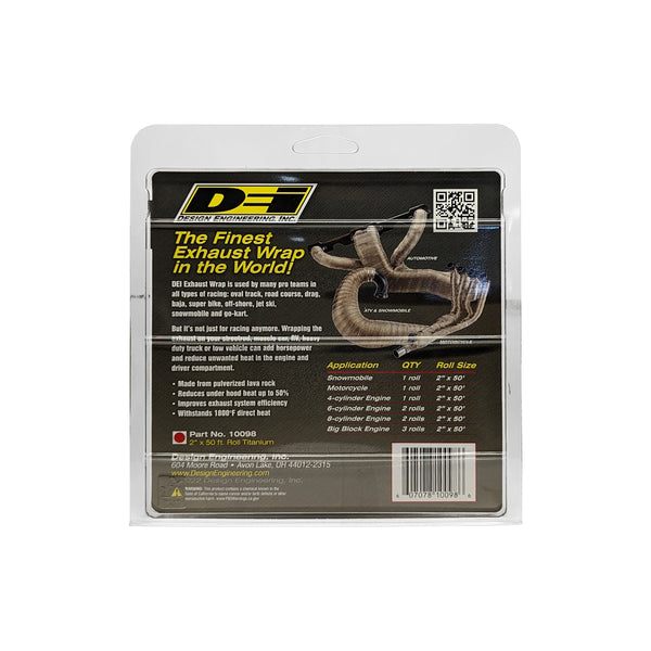 DEI DEI Exhaust Wrap Titanium Tan 2in x 50ft 10098 | 10098