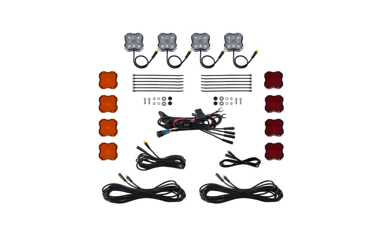 Diode Dynamics Single-Color Rock Light Installer Kit (4-pack) DD7738
