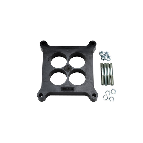 Edelbrock EDELBROCK CARBURETOR SPACER - 4150-STYLE 1 4-HOLE SPACER BLACK PHENOLIC PLASTIC 8711 | 8711