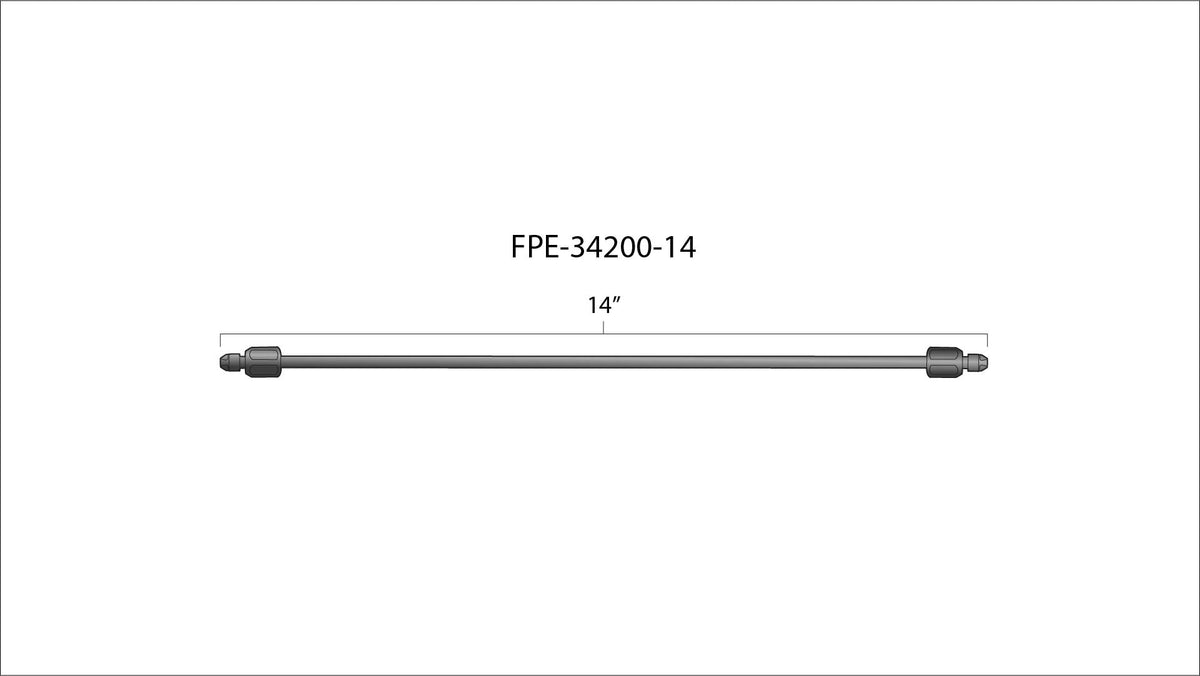 Fleece Performance Fleece Perfromance 14 High Pressure Fuel Line (8mm x 3.5mm Line M14x1.5 Nuts) FLCFPE-34200-14 | FPE-34200-14