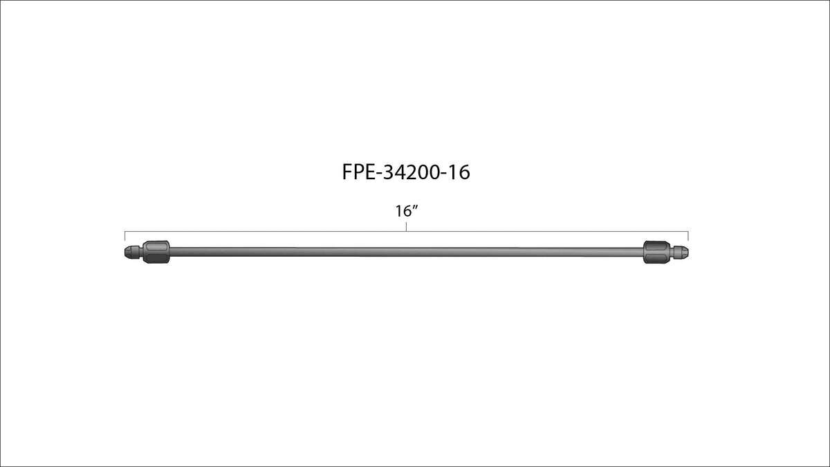 Fleece Performance Fleece Perfromance 16 High Pressure Fuel Line (8mm x 3.5mm Line M14x1.5 Nuts) FLCFPE-34200-16 | FPE-34200-16