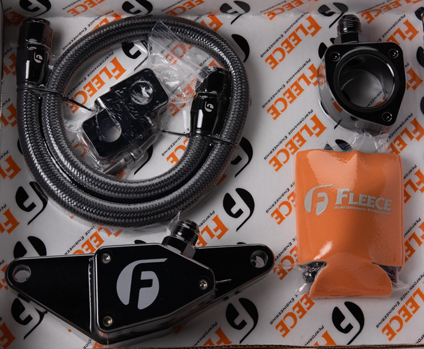 Fleece Performance Fleece Perfromance Cummins Coolant Bypass Kit  Manual Trans FLCFPE-CLNTBYPS-CUMMINS-MAN-SS | FPE-CLNTBYPS-CUMMINS-MAN-SS