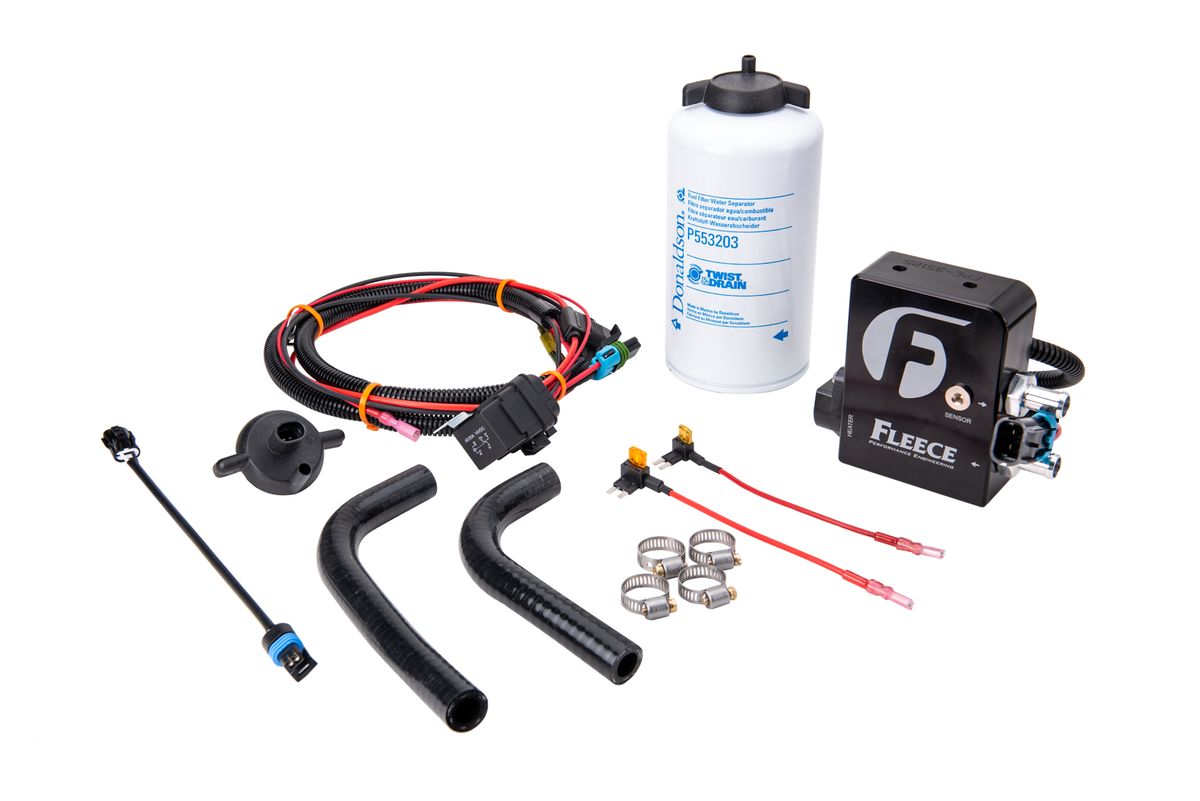 Fleece Performance Fleece Perfromance Auxiliary Heated Fuel Filter Kit for  LML Duramax FLCFPE-DMAX-HFFBA-1116 | FPE-DMAX-HFFBA-1116