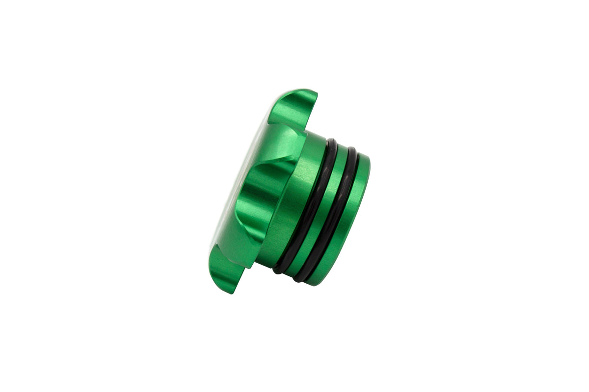 Fleece Performance Fleece Perfromance Green Anodized Billet Fuel Cap for 2013-2018 Cummins FLCFPE-FC-1316-GRN | FPE-FC-1316-GRN