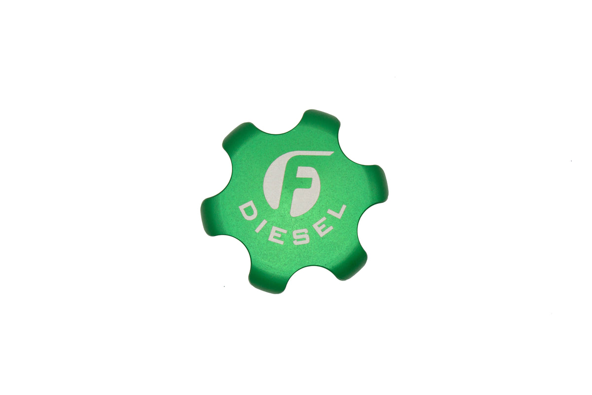 Fleece Performance Fleece Perfromance Green Anodized Billet Fuel Cap for 2013-2018 Cummins FLCFPE-FC-1316-GRN | FPE-FC-1316-GRN