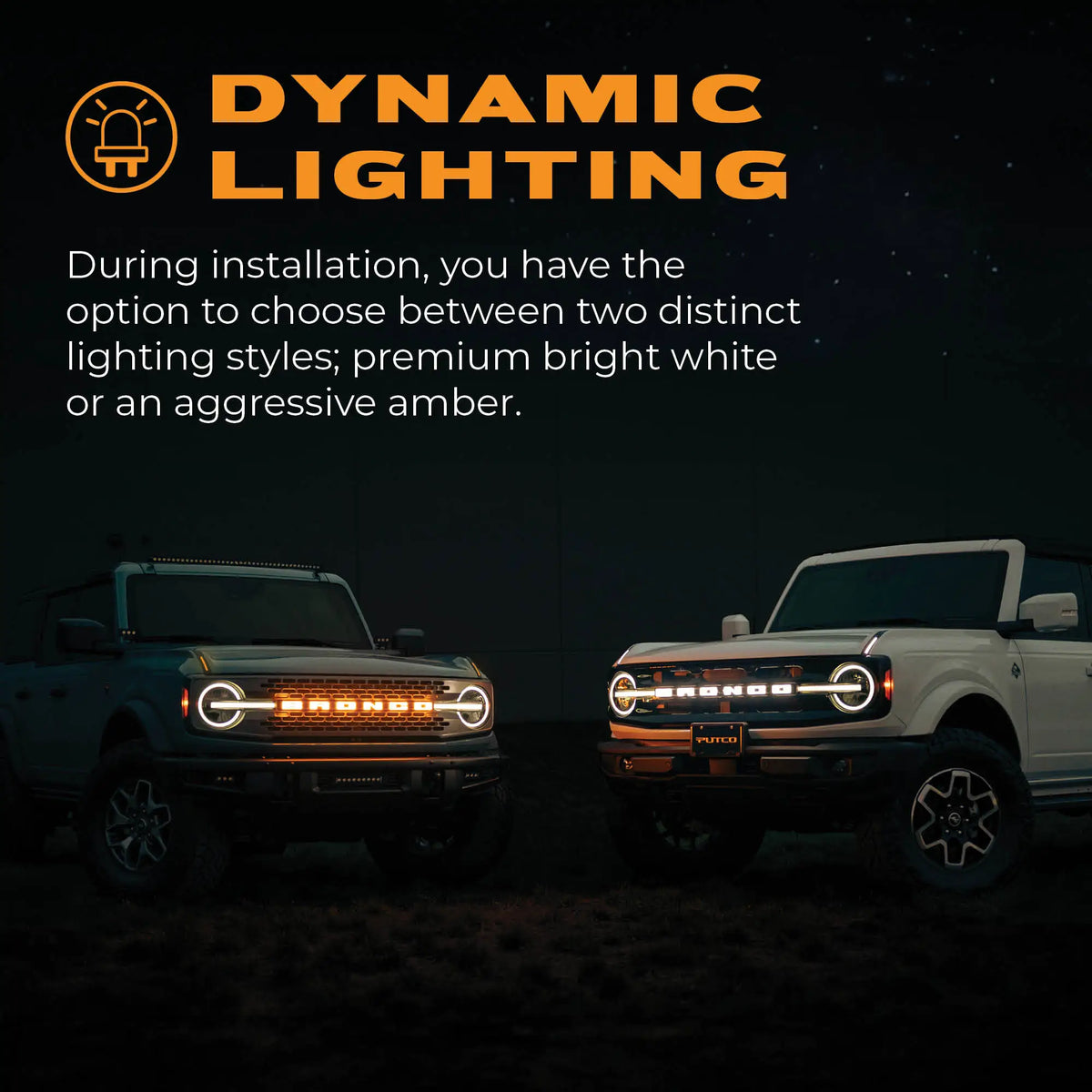 Putco Luminix Bronco LED Emblem for 2021-2026 Ford Bronco (Compatible with Front-Facing Camera Models) 92852