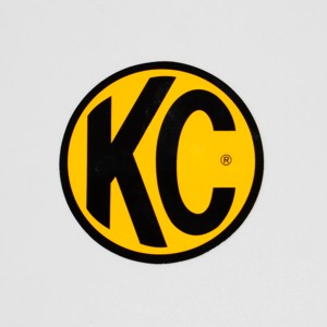 KC HiLites 6 Round Decal - Yellow  Black KC Logo 9910