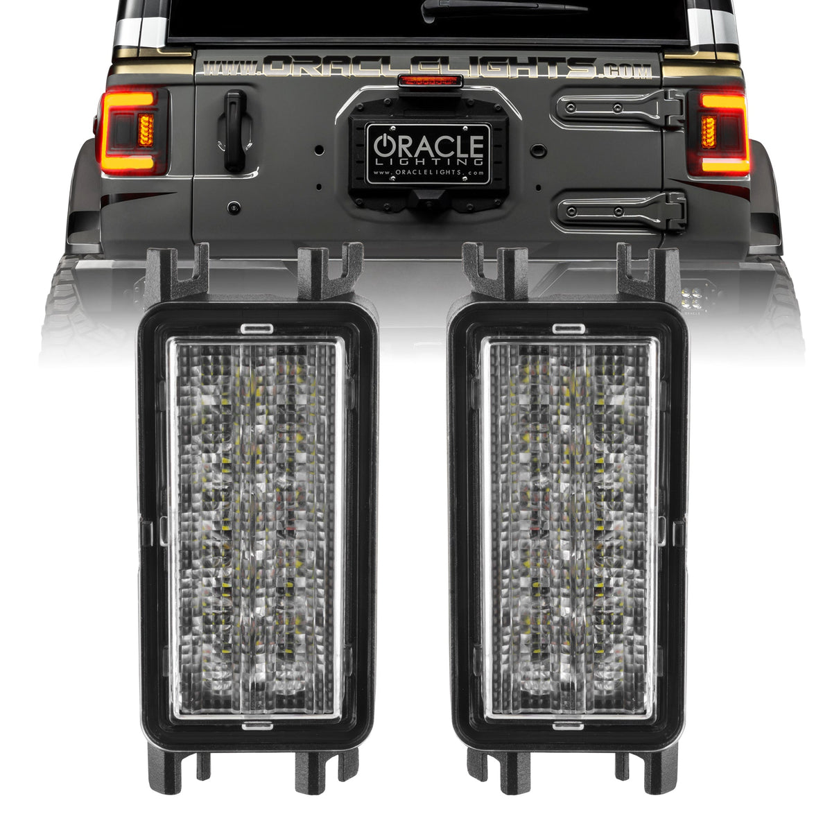 Oracle Lights Lighting Dual Function Amber White Reverse LED Module for Jeep Wrangler JL Flush Tail Lights 5915-JL-023