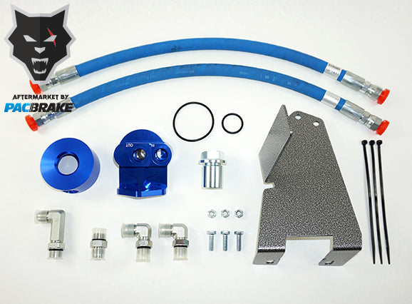 Pacbrake Remote Oil Filter Kit 2019 2021 Ram 2500 3500 with Filter thread of 1 x 16UN HP10594