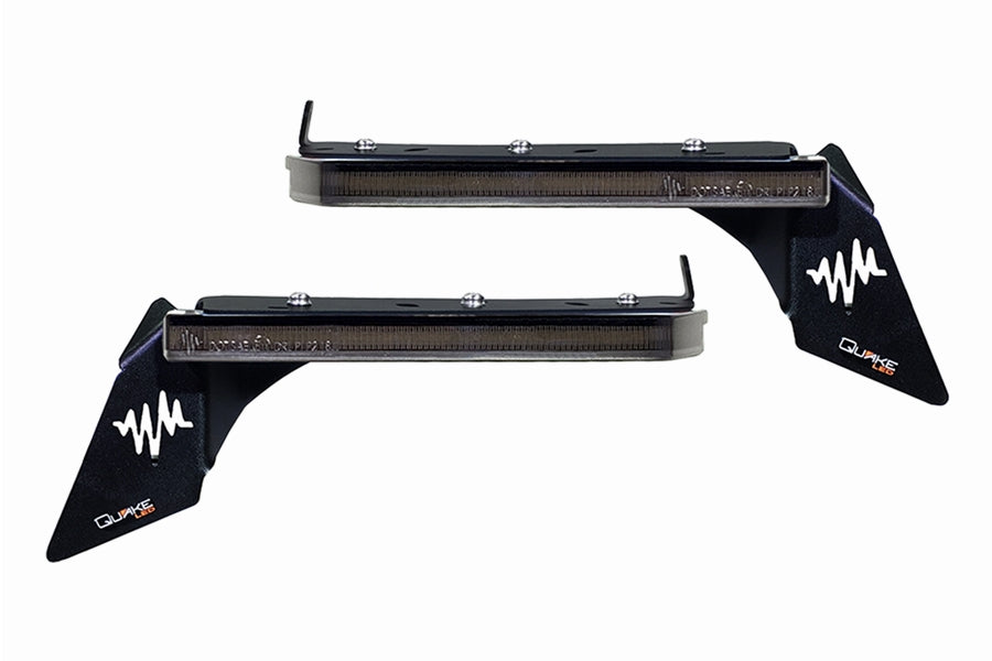 Quake LED Jeep Wrangler JL/Gladiator JT Slim Smoked DRL Rubicon Fender Chop Kit | QTE1194