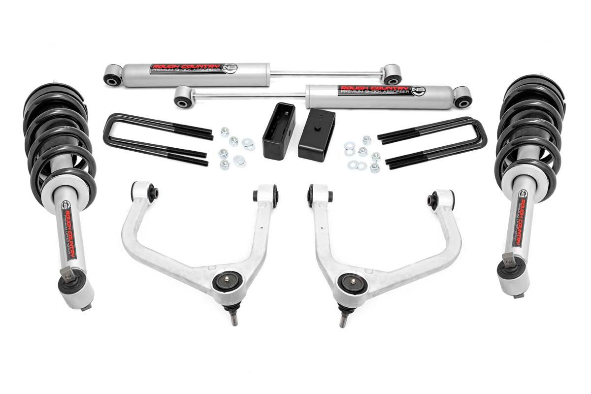 Rough Country 3.5 Inch Lift Kit N3 Struts Chevy Silverado 1500 2WD 4WD (2019-2024) | 29532